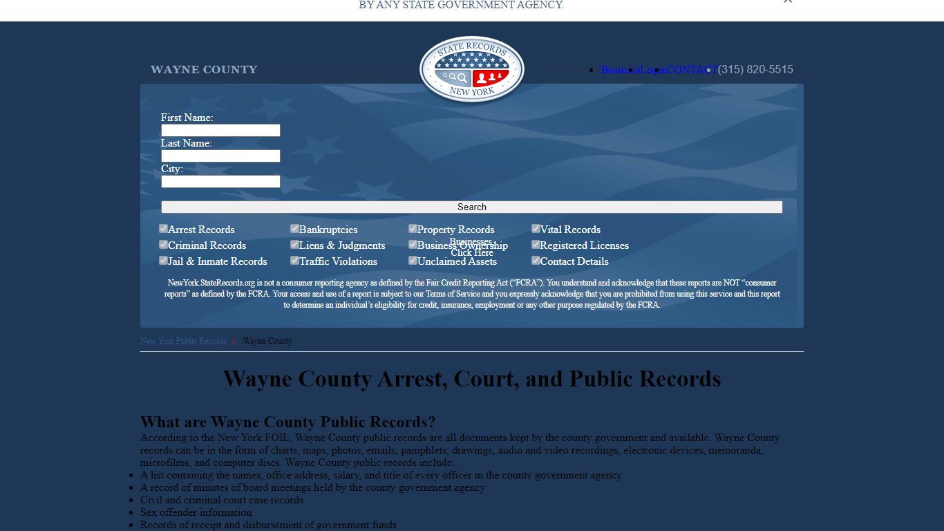 Wayne County Arrest, Court, and Public Records